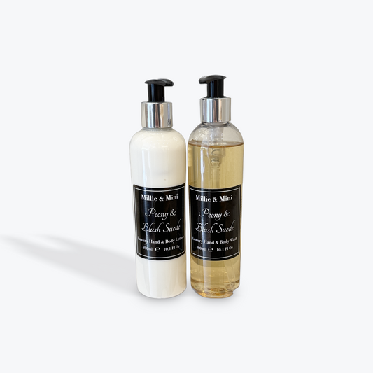 Peony & Blush Suede Wash & Lotion